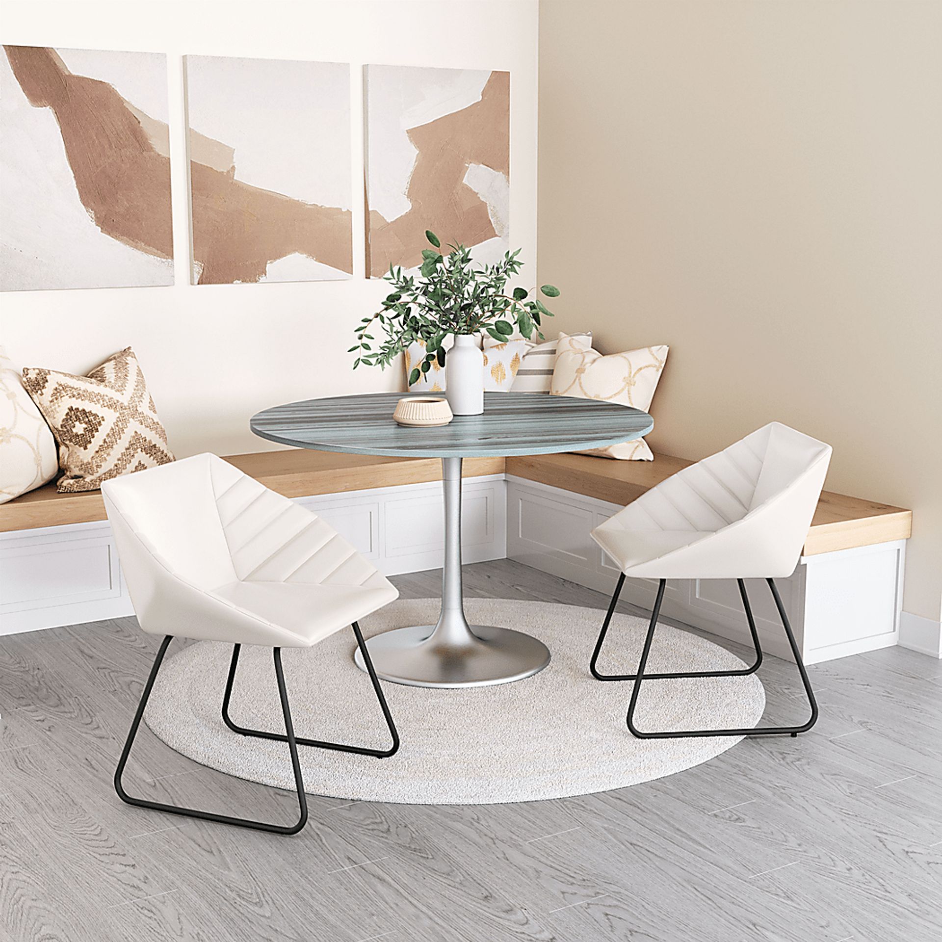 Barliff White Dining Chair, Set of 2 - Image 2