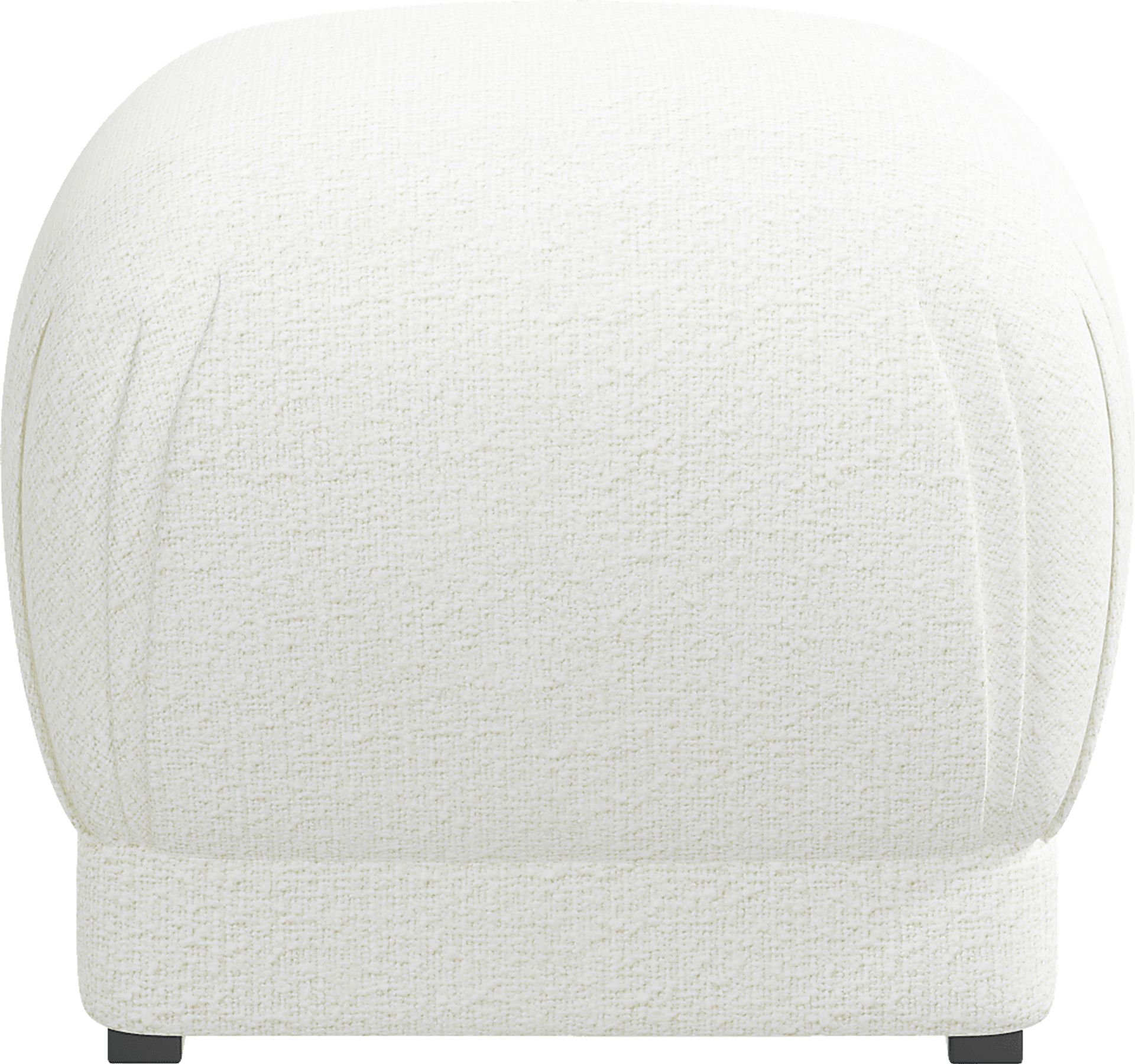 Barn Chic White Ottoman - Image 2
