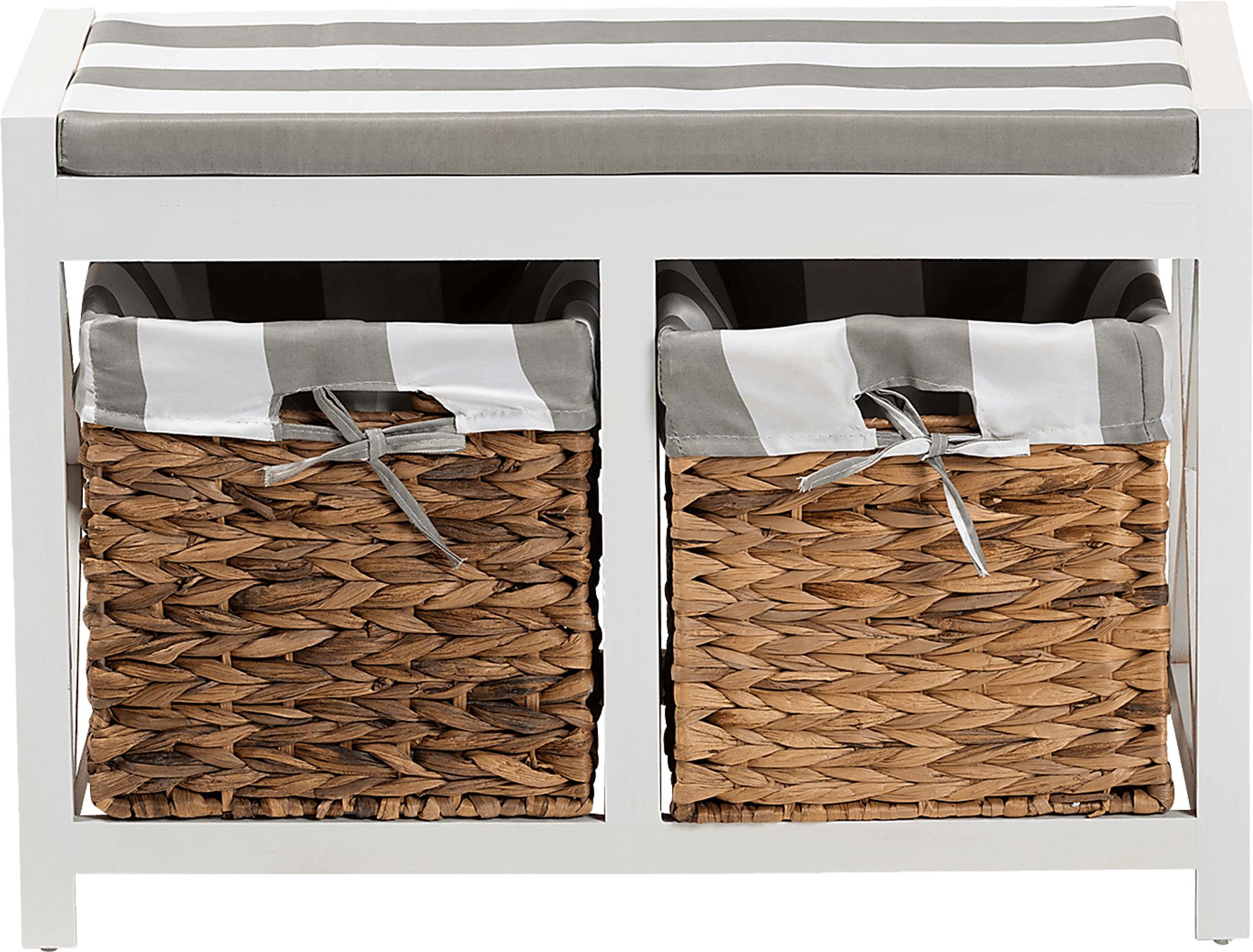 Barnelle White Accent Bench - Image 3