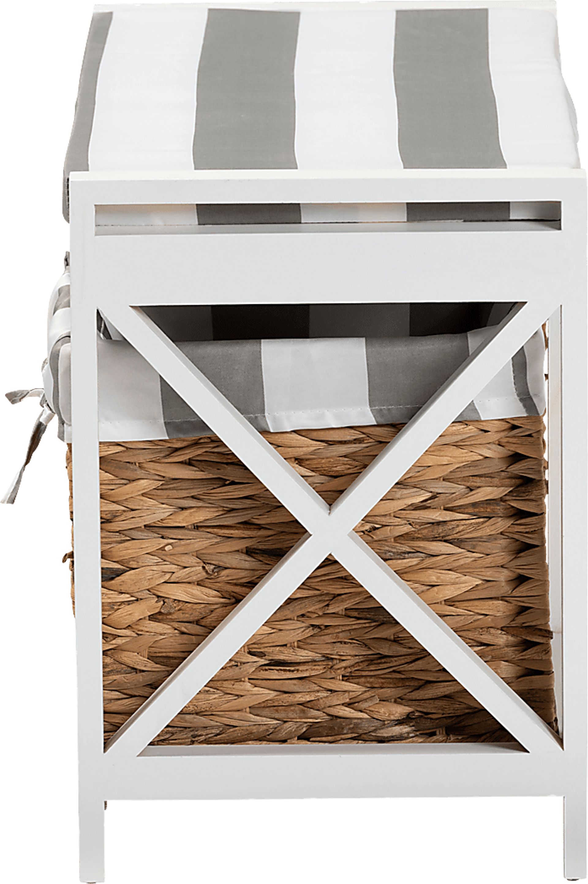 Barnelle White Accent Bench - Image 4
