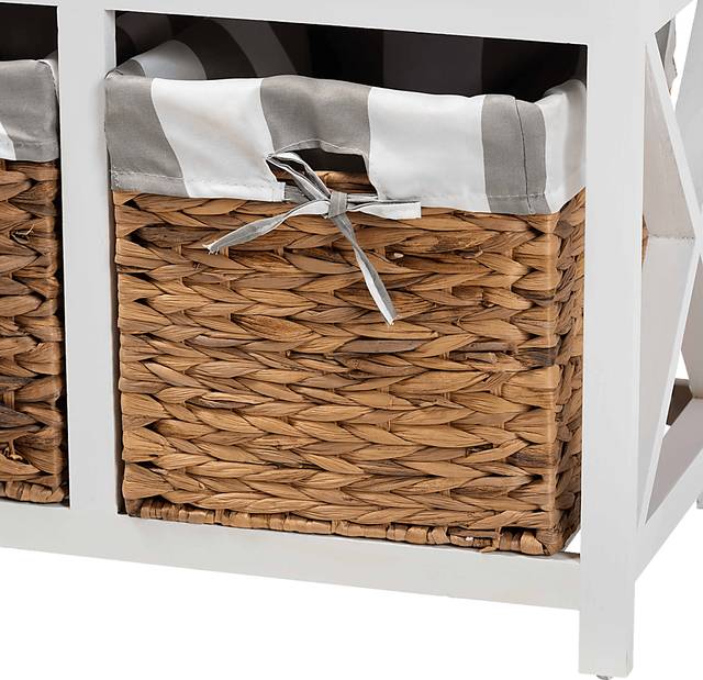 Barnelle White Accent Bench - Thumbnail - Image 5