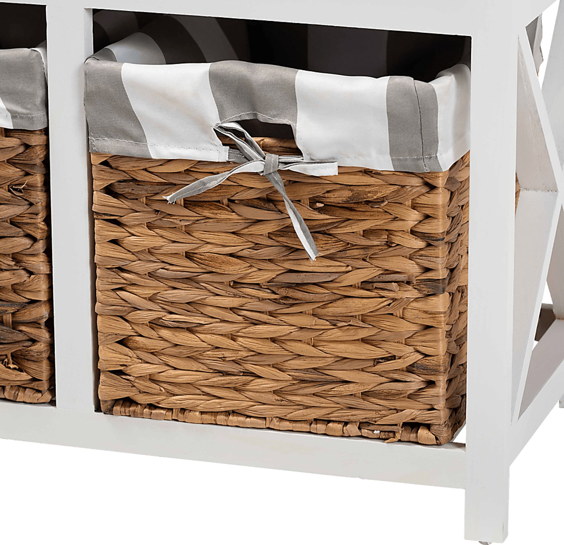 Barnelle White Accent Bench - Image 5