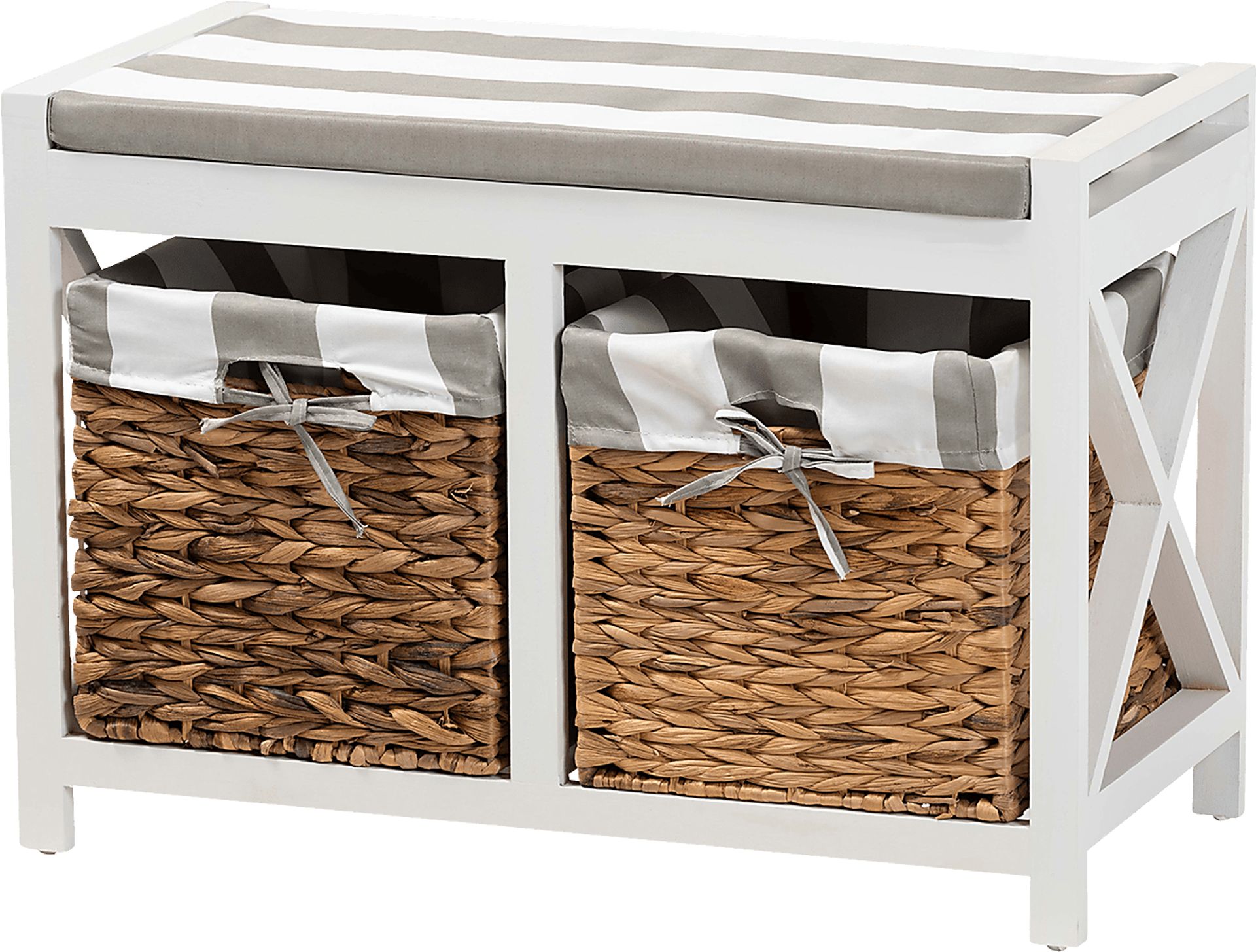 Barnelle White Accent Bench - Image 1