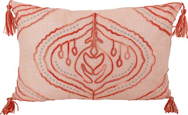Barnesdale Coral Throw Pillow - Thumbnail - Image 1