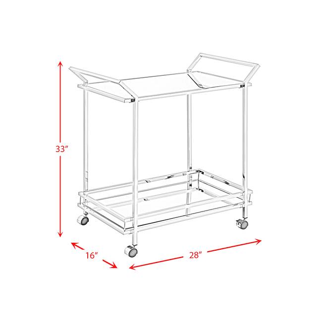 Barnette Silver Bar Cart - Thumbnail - Image 6