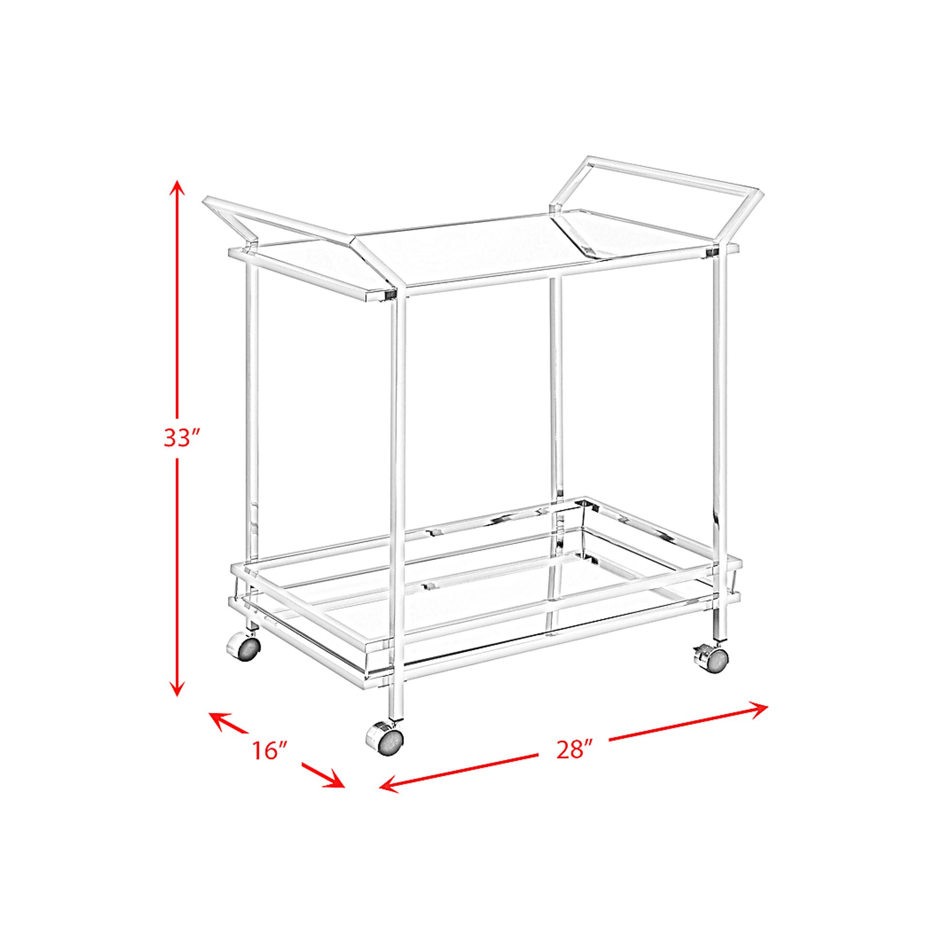 Barnette Silver Bar Cart - Image 6