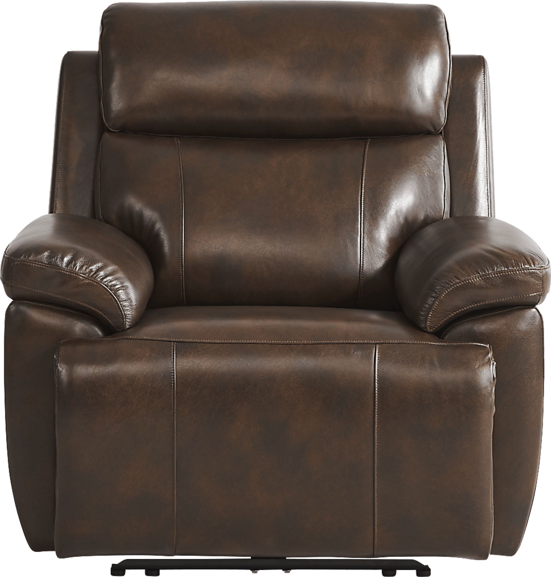 Barolo Brown Leather Triple Power Recliner - Image 3