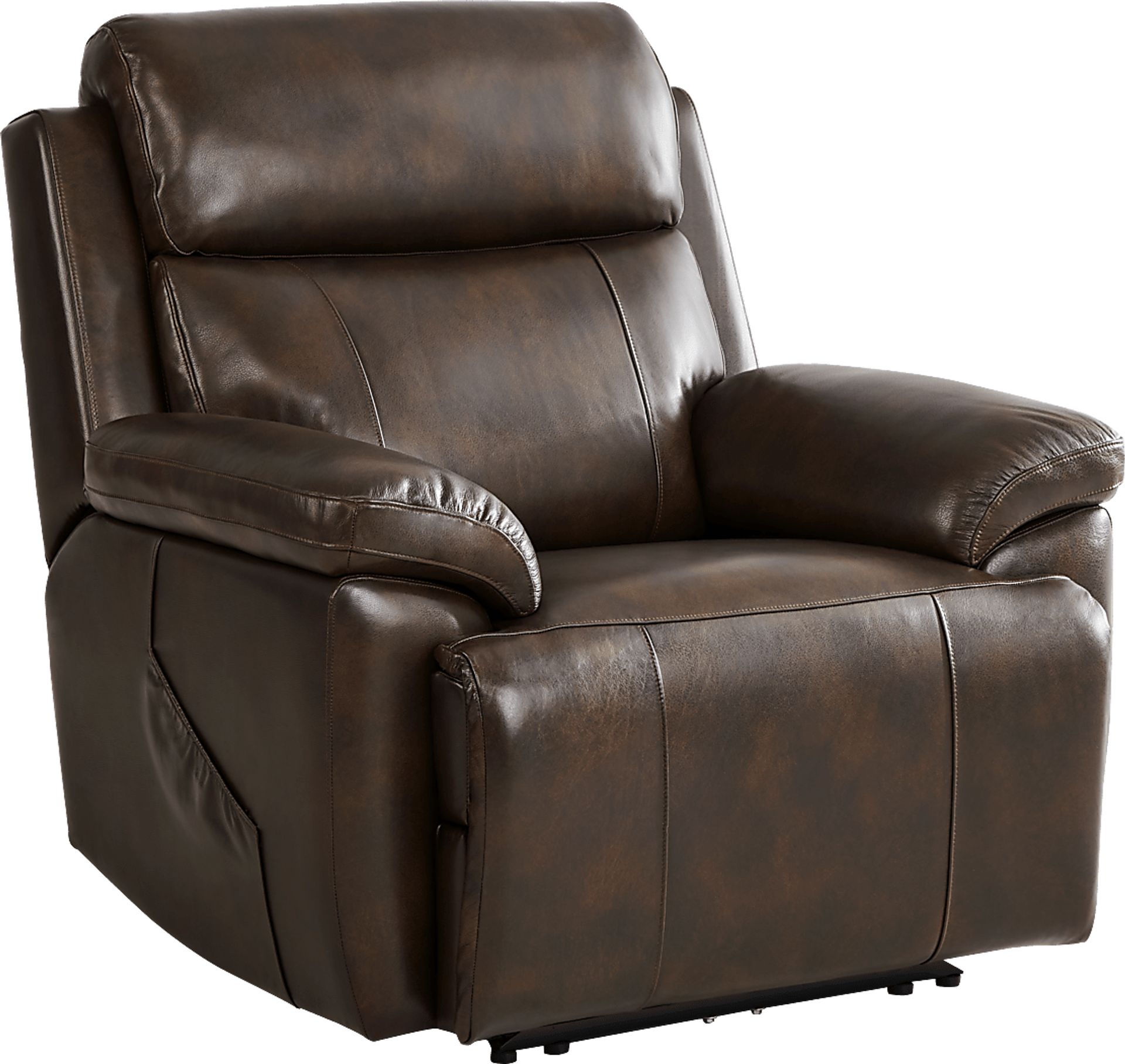 Barolo 3 Pc Brown Leather Triple Power Reclining Living Room Set With ...