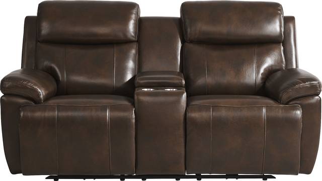 Barolo Brown Leather 5 Pc Triple Power Reclining Living Room with Massage and Heat - Thumbnail - Image 11