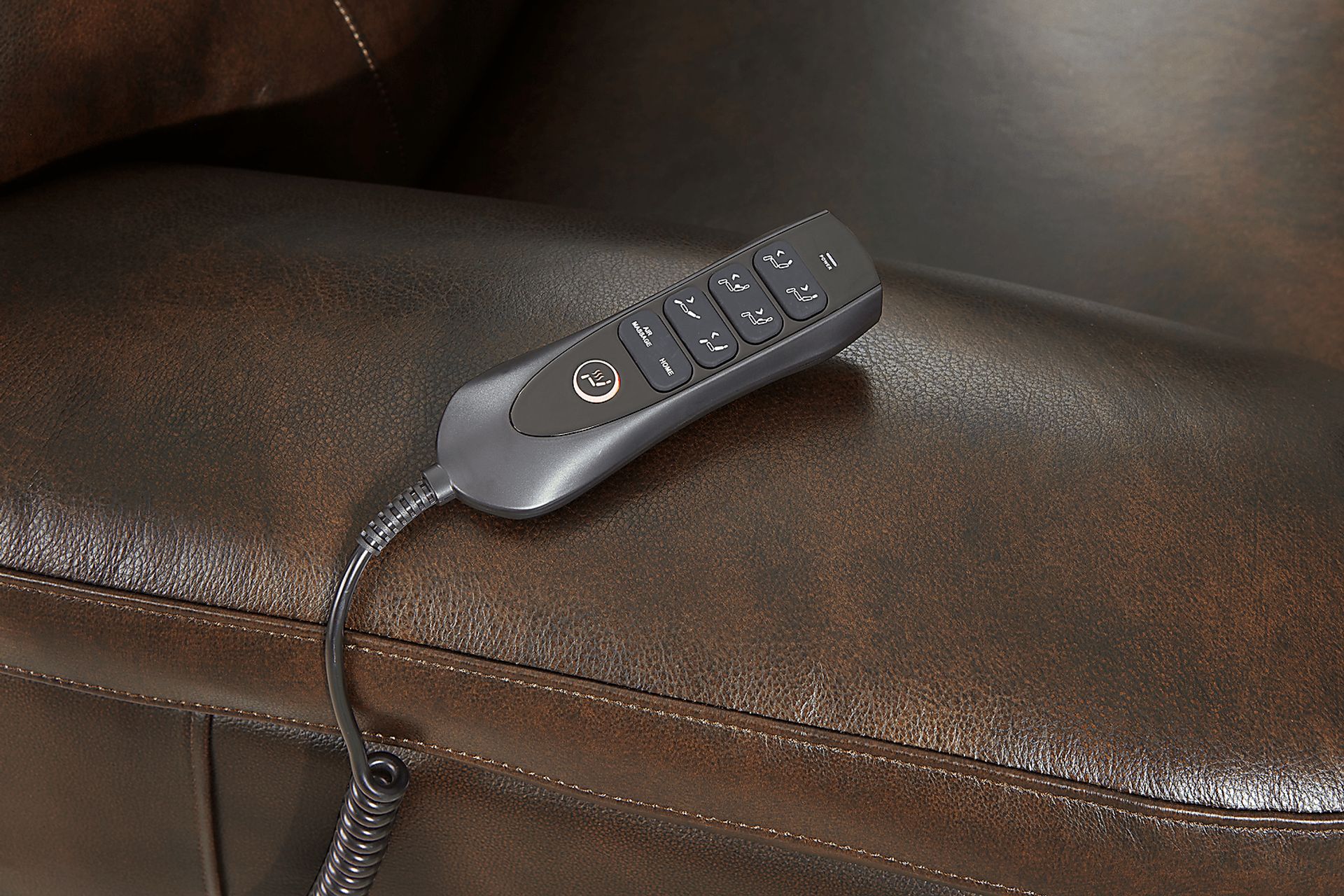 Barolo Brown Leather 5 Pc Triple Power Reclining Living Room with Massage and Heat - Image 8