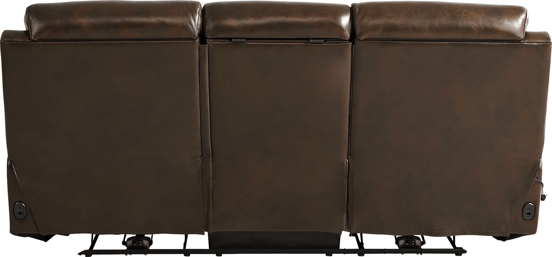 Barolo Brown Leather 5 Pc Triple Power Reclining Living Room with Massage and Heat - Image 5