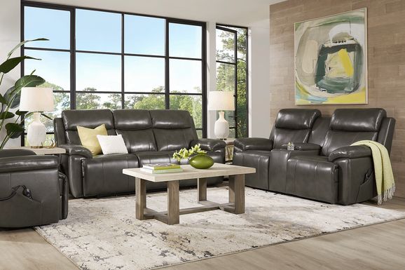 Barolo 6 Pc Leather Triple Power Reclining Living Room Set