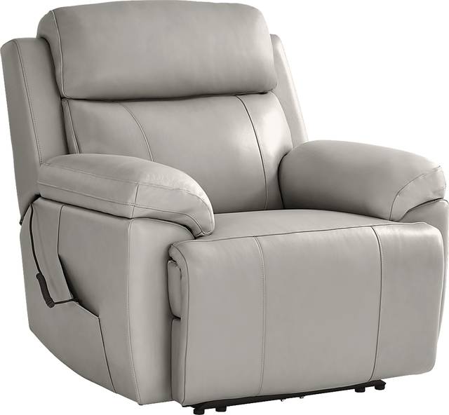 Barolo Dove Leather Triple Power Recliner with Massage and Heat - Thumbnail - Image 3