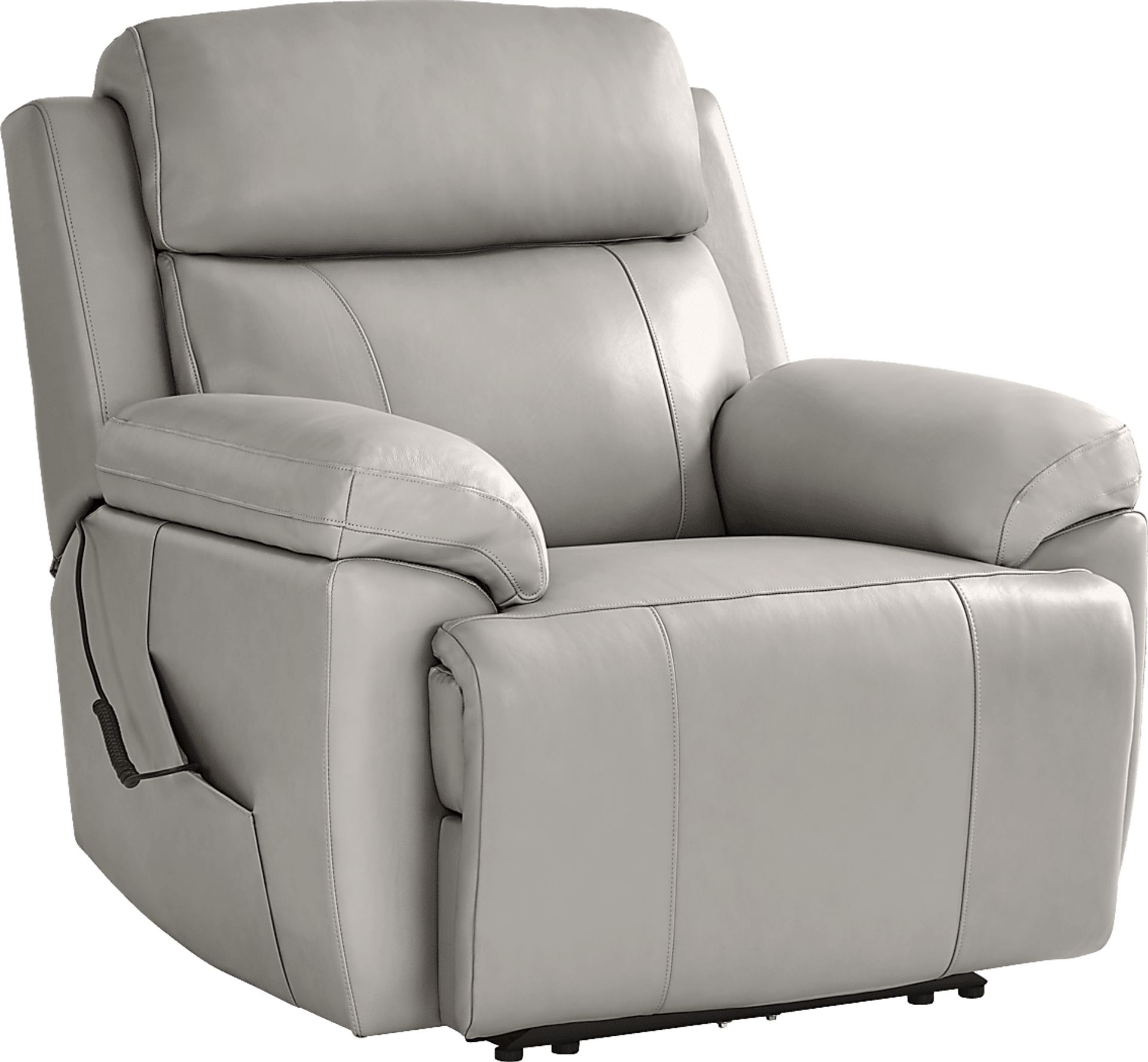 Barolo Dove Leather Triple Power Recliner with Massage and Heat - Image 3