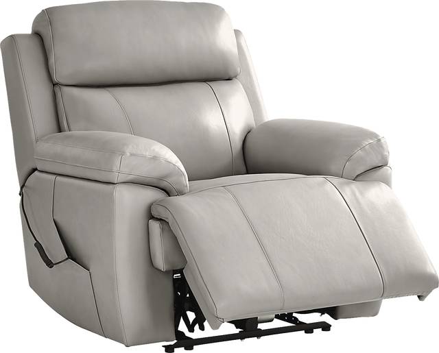 Barolo Dove Leather Triple Power Recliner with Massage and Heat - Thumbnail - Image 1