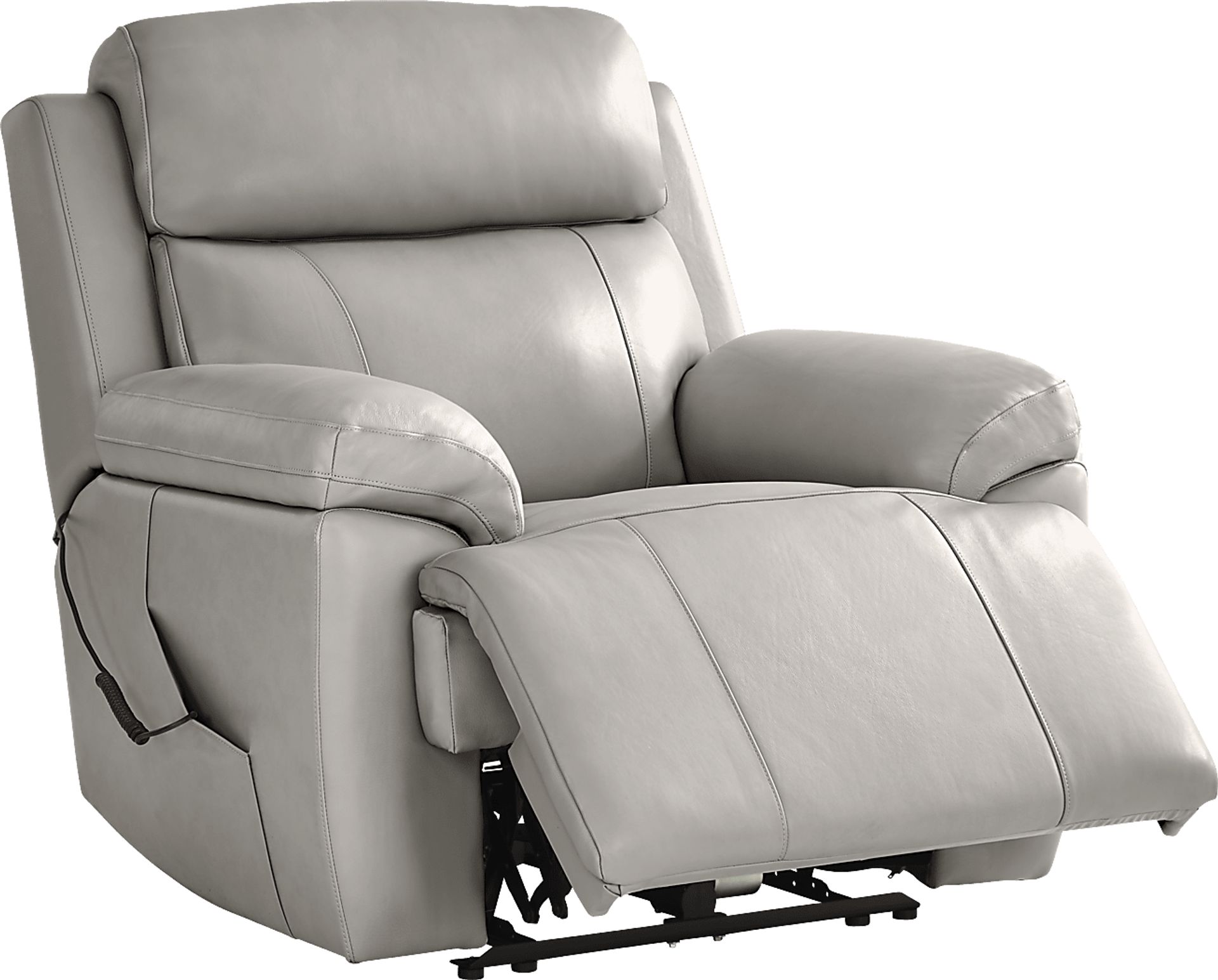 Barolo Dove Leather Triple Power Recliner with Massage and Heat - Image 1