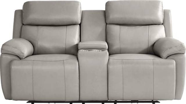 Barolo Dove Leather 5 Pc Triple Power Reclining Living Room with Massage and Heat - Thumbnail - Image 12