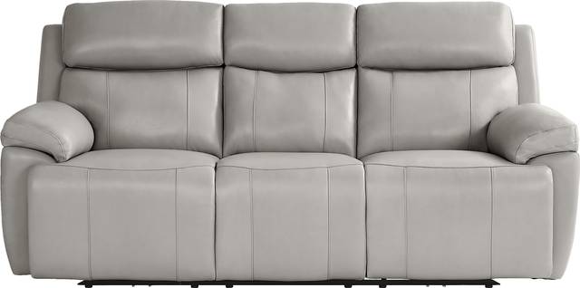 Barolo Dove Leather 5 Pc Triple Power Reclining Living Room with Massage and Heat - Thumbnail - Image 5