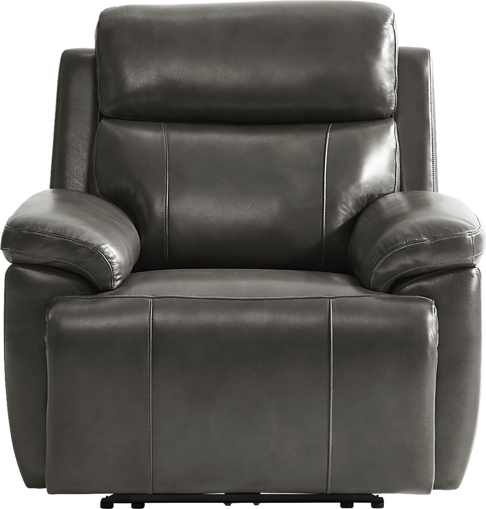 Barolo Gray Leather 3 Pc Triple Power Reclining Living Room with Massage and Heat - Image 22