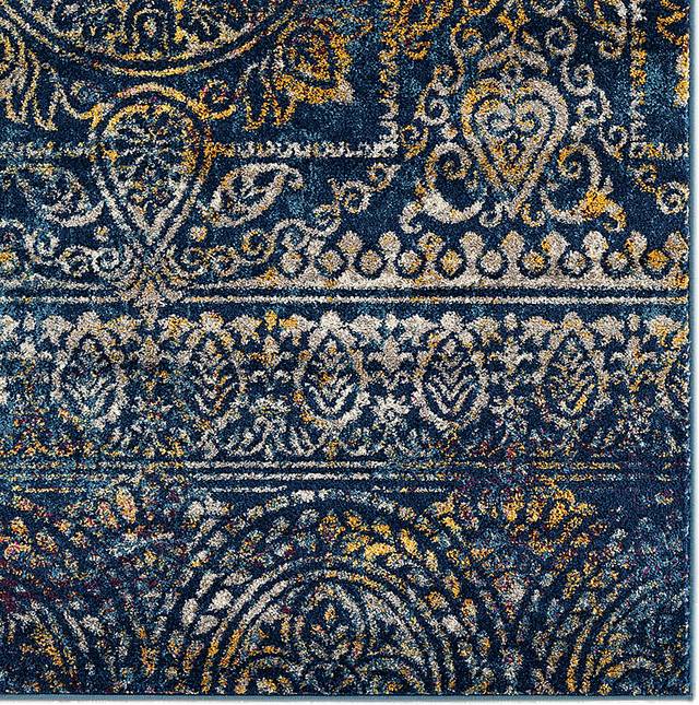 Baroux Navy/Multi 5'3 x 7'6 Rug - Thumbnail - Image 3