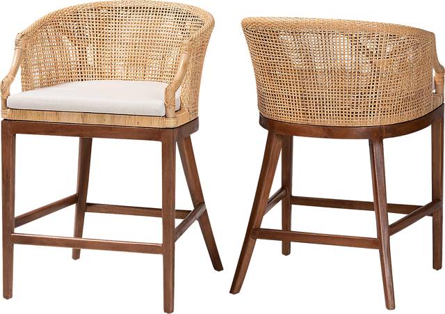 Barrely Brown Counter Height Stool, Set of 2 - Thumbnail - Image 1