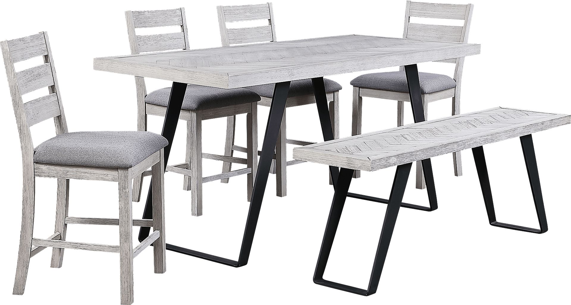 Barremore White Counter Height Bench - Image 6