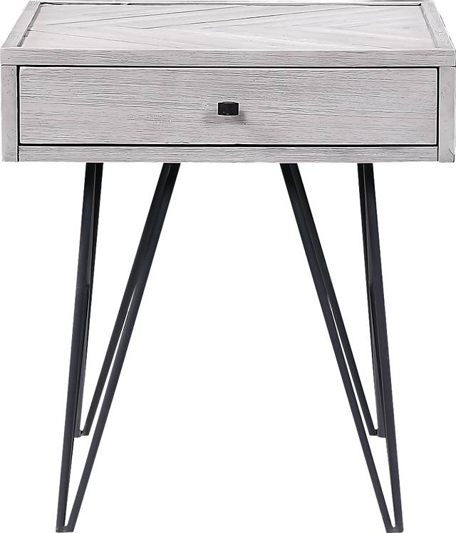 Barremore White End Table - Thumbnail - Image 2