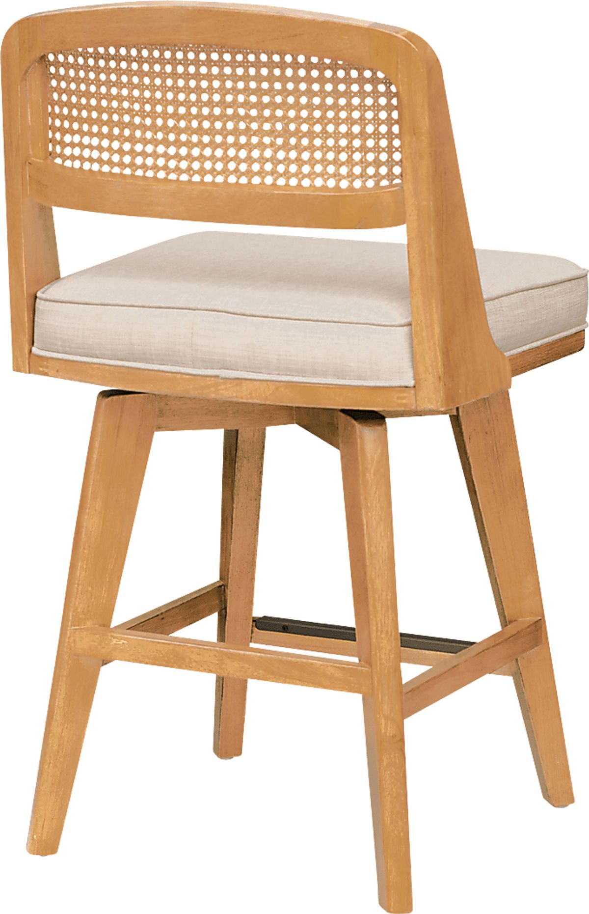 Barrhall Brown Polyester Fabric Swivel Counter Stool | Rooms to Go