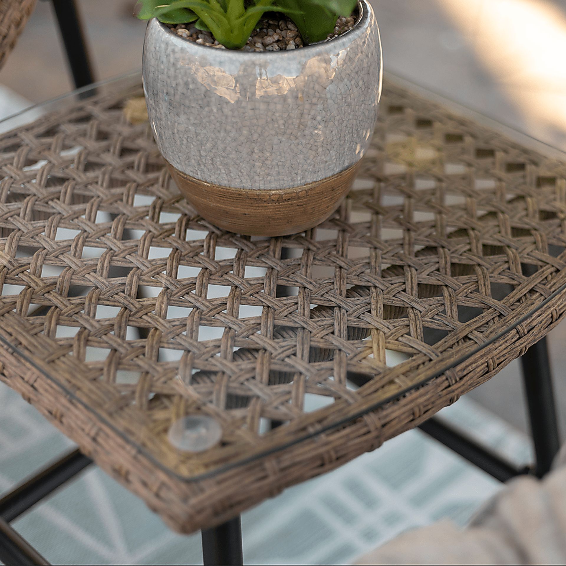 Barrhead Natural Outdoor End Table - Image 3