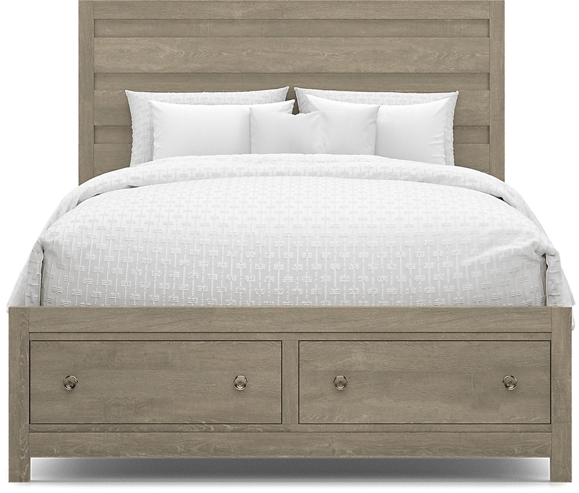 Barringer Place Gray 3 Pc Queen Panel Bed with Storage - Image 2