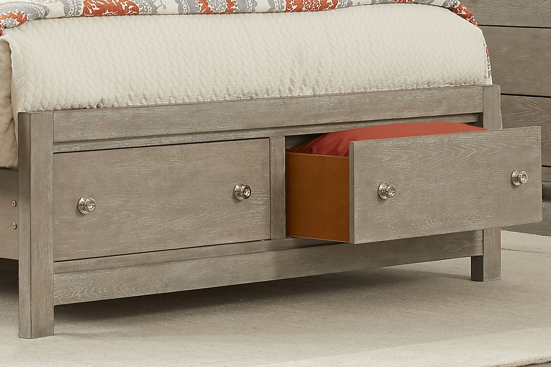 Barringer Place Gray 3 Pc Queen Panel Bed with Storage - Image 5