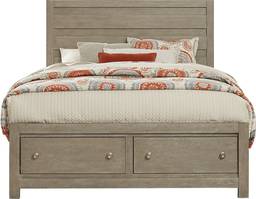 3 pc queen panel bed with storage