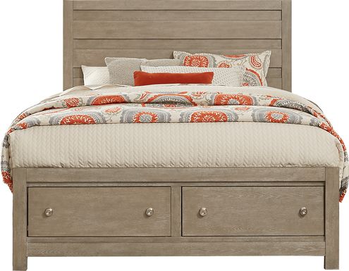 Barringer Place Gray 3 Pc Queen Panel Bed with Storage