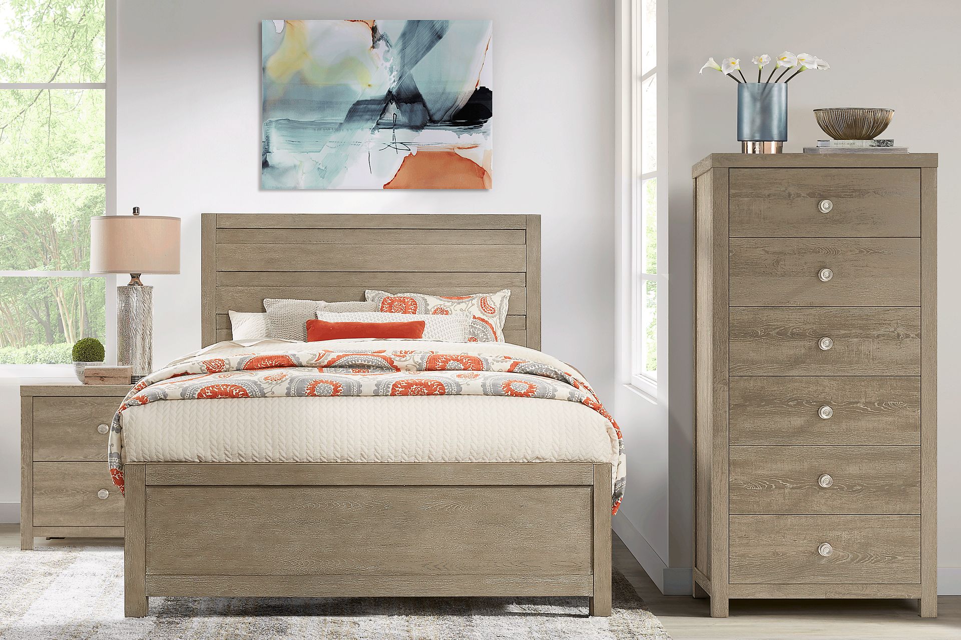 Barringer Place Gray 5 Pc King Panel Bedroom - Image 1