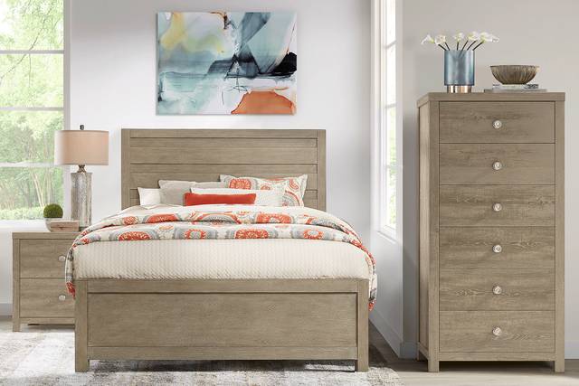 Barringer Place Gray 5 Pc Queen Panel Bedroom - Thumbnail - Image 1