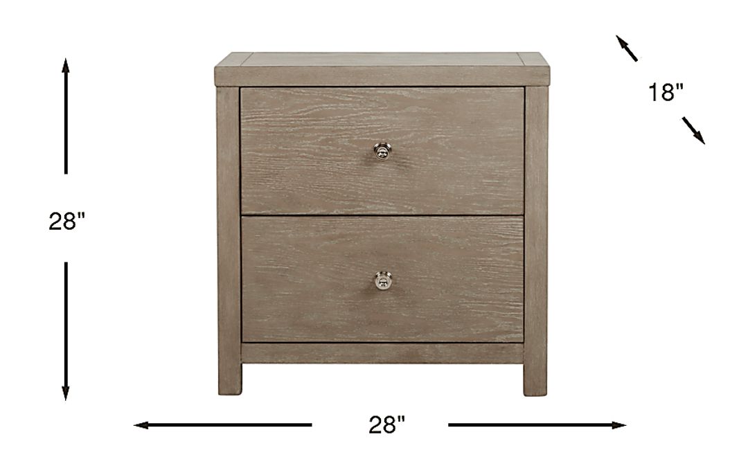 Barringer Place Gray Nightstand