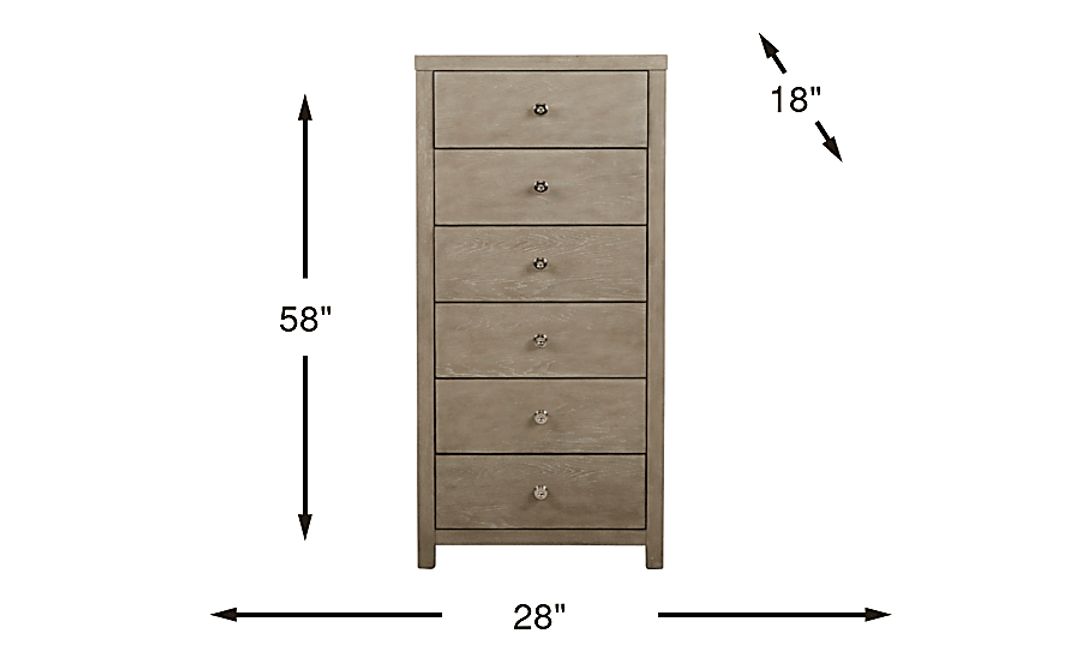 Barringer Place Gray Tall Chest