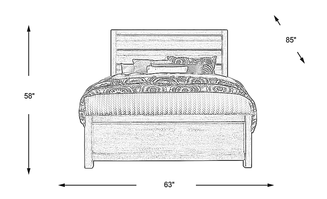 Barringer Place Merlot 3 Pc Queen Panel Bed