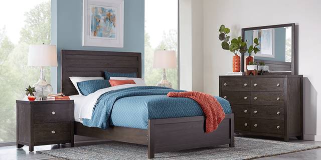 Barringer Place Merlot 5 Pc King Panel Bedroom - Thumbnail - Image 2
