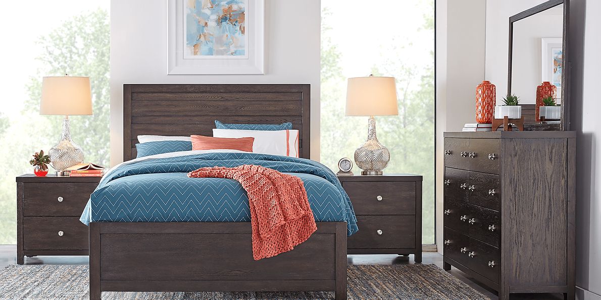 Barringer Place Merlot 5 Pc King Panel Bedroom