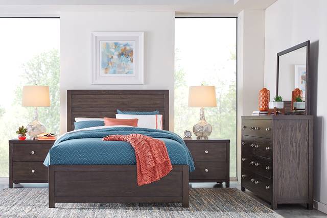 Barringer Place Merlot 8 Pc Queen Panel Bedroom - Thumbnail - Image 1