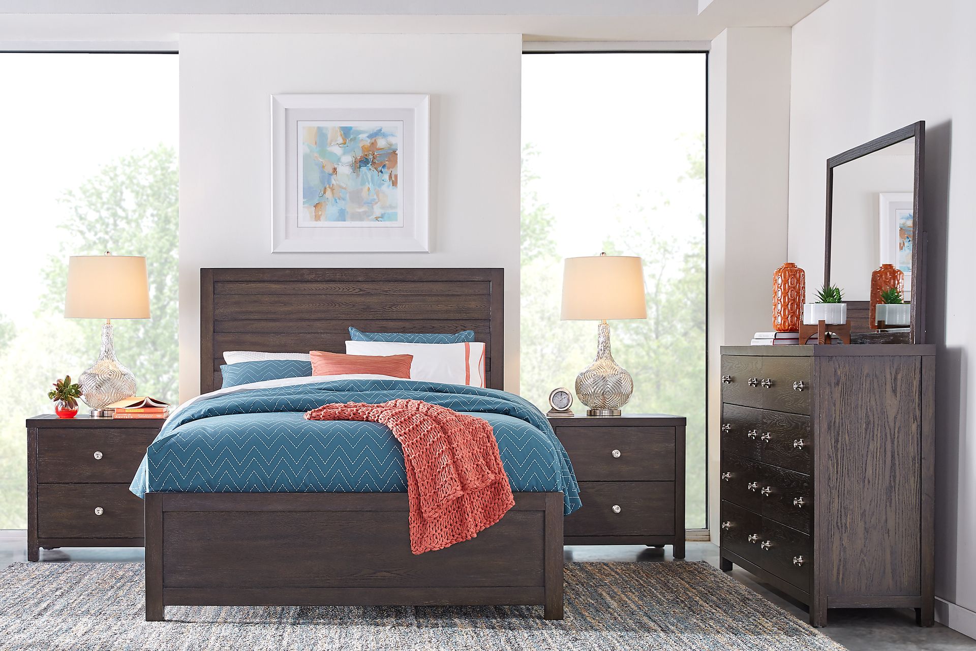 Barringer Place Merlot 8 Pc Queen Panel Bedroom - Image 1