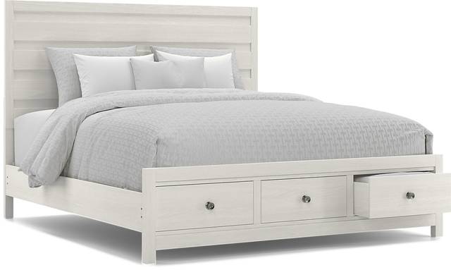 Barringer Place White 7 Pc King Panel Bedroom with Storage - Thumbnail - Image 2