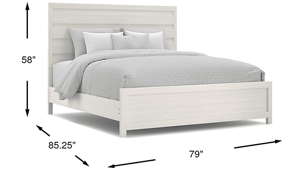 Barringer Place White 3 Pc King Panel Bed