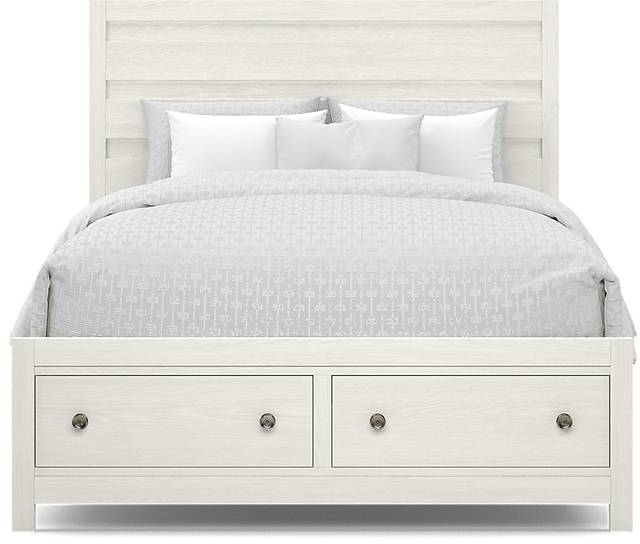 Barringer Place White 3 Pc Queen Panel Bed with Storage - Thumbnail - Image 2