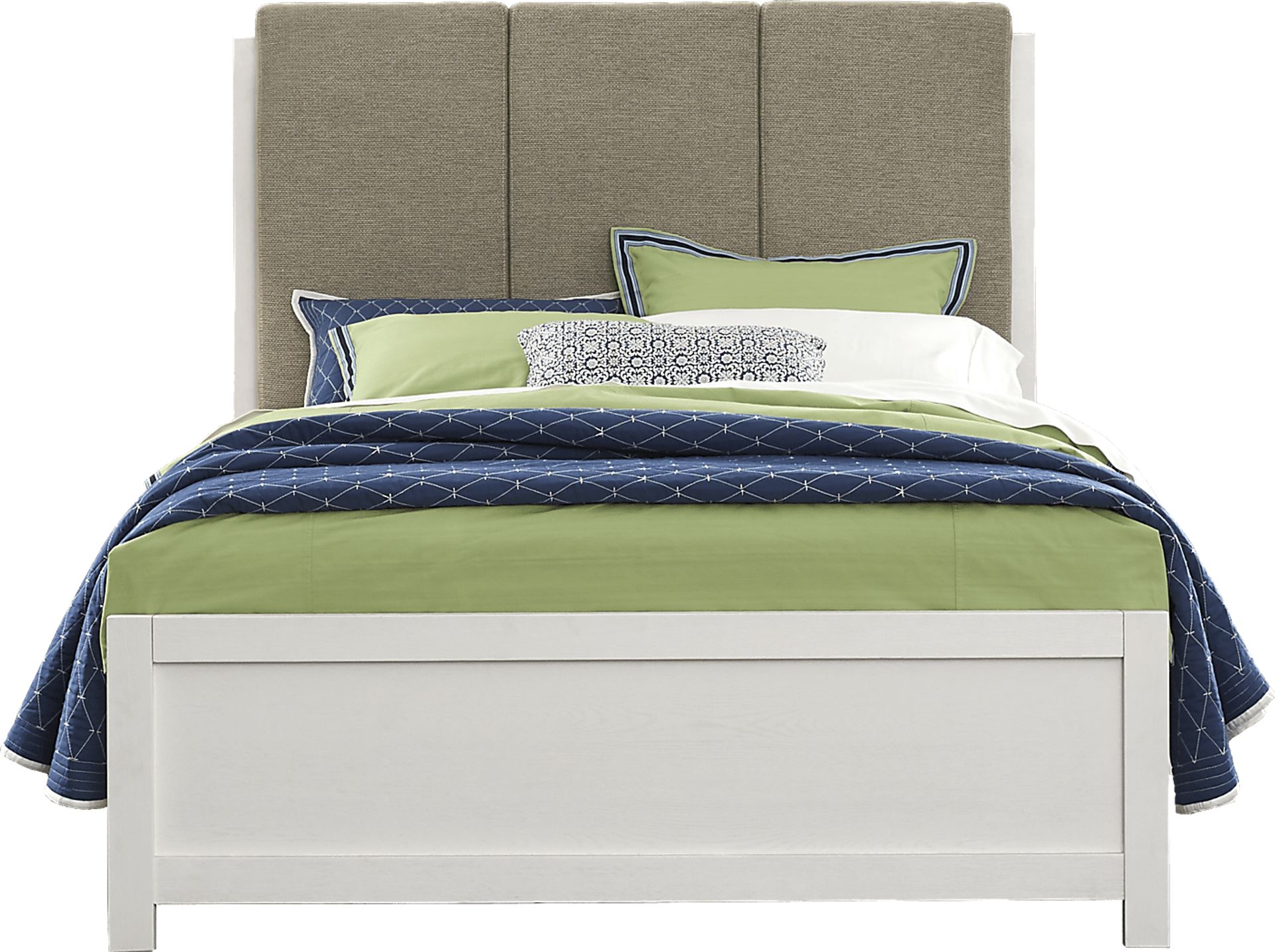 Barringer Place White 4 Pc King Upholstered Bed - Image 1