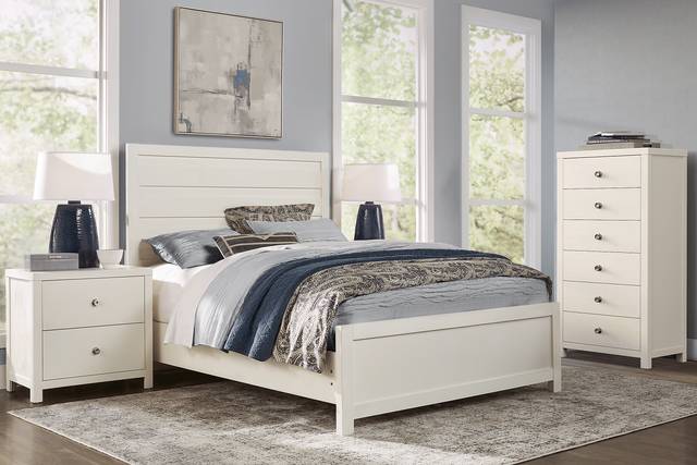 Barringer Place White 5 Pc Queen Panel Bedroom - Thumbnail - Image 1