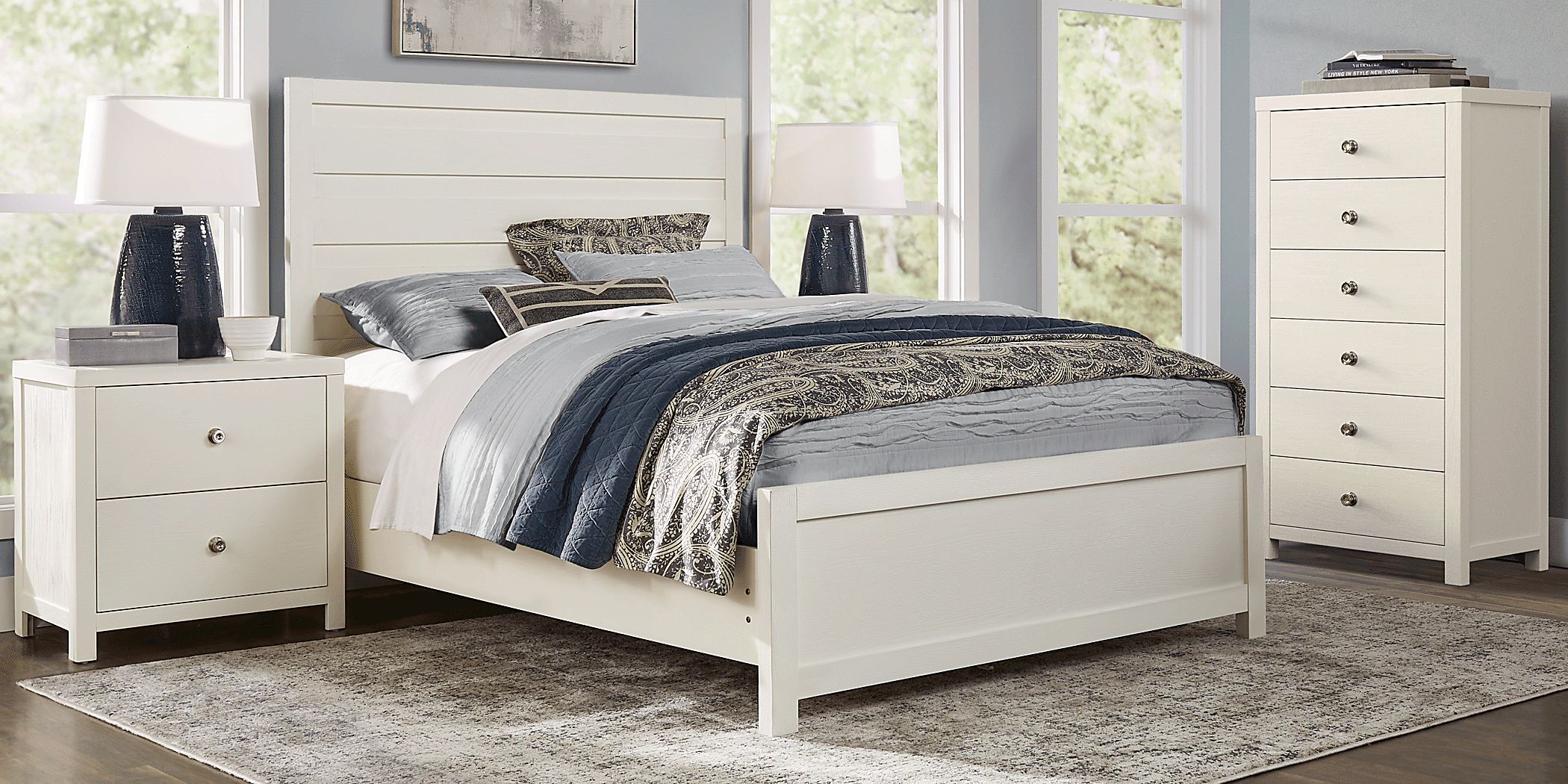 Barringer Place White 5 Pc Queen Panel Bedroom Rooms To Go