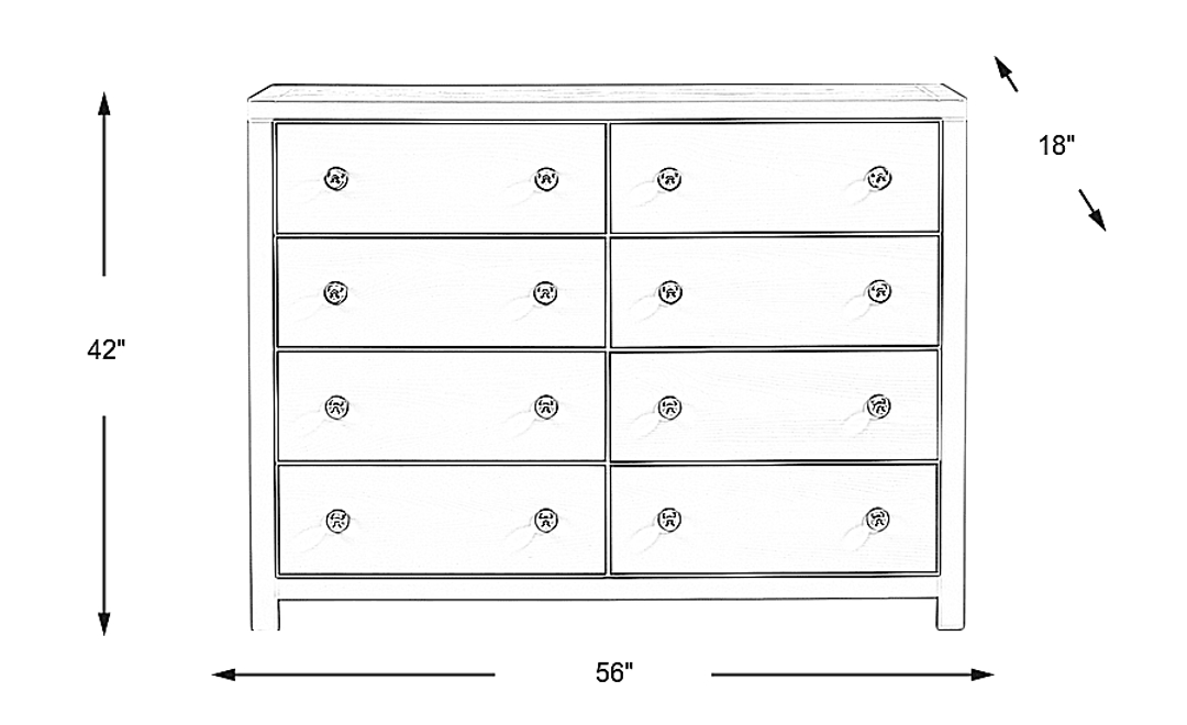 Barringer Place White Dresser
