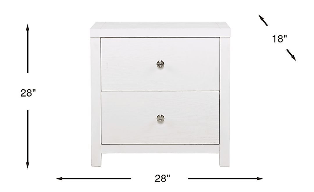 Barringer Place White Nightstand
